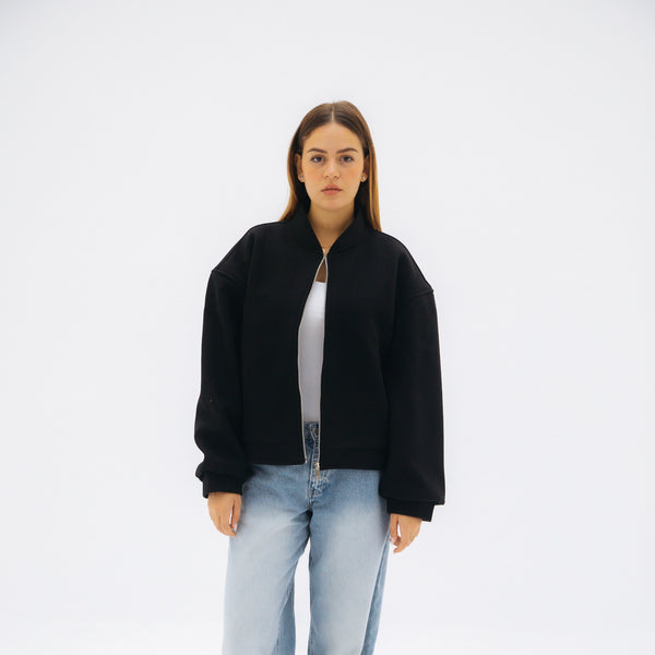 Cozy bomber jacket - Black