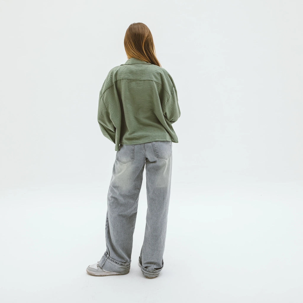 Cropped Linen Shirt