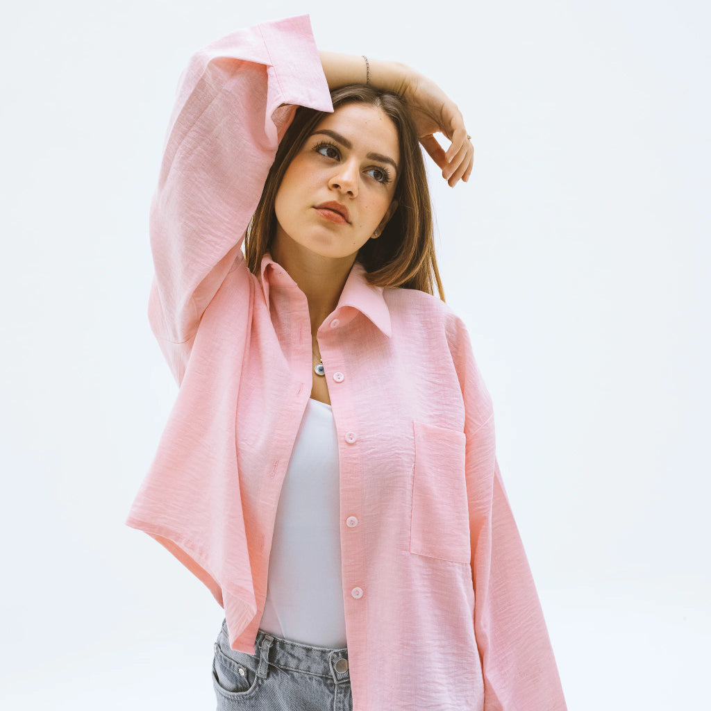 Cropped Linen Shirt