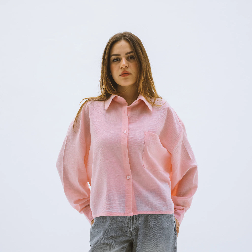 Cropped Linen Shirt
