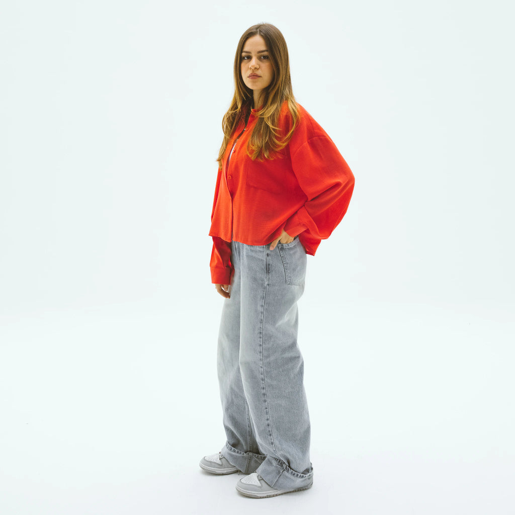 Cropped Linen Shirt
