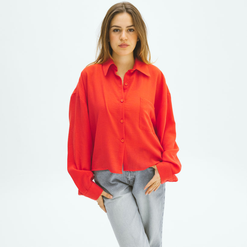 Cropped Linen Shirt